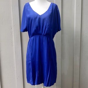 Gorgeous NWOT Cobalt Blue A-Line Pleated Dress